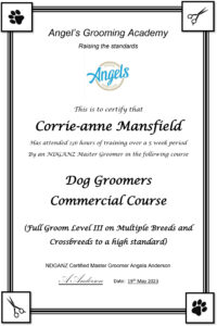 Corrie certificate